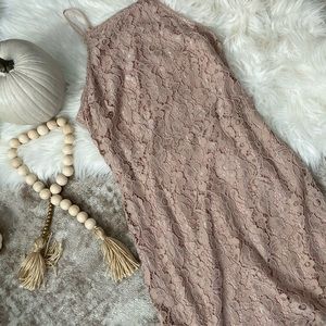 Blush Wedding Guest Dress | ASOS Blush lace dress